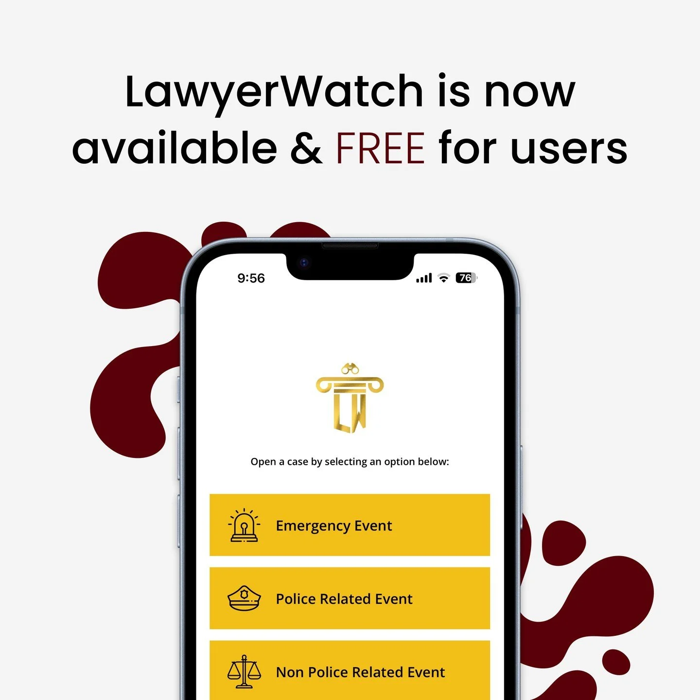 Legal Emergency? LawyerWatch Has You Covered &mdash; anytime, anywhere.
Whether it&rsquo;s a DUI, car accident, drug-related charge or personal injury, LawyerWatch puts legal support right in your pocket&mdash;24/7. With the LawyerWatch app, you can: