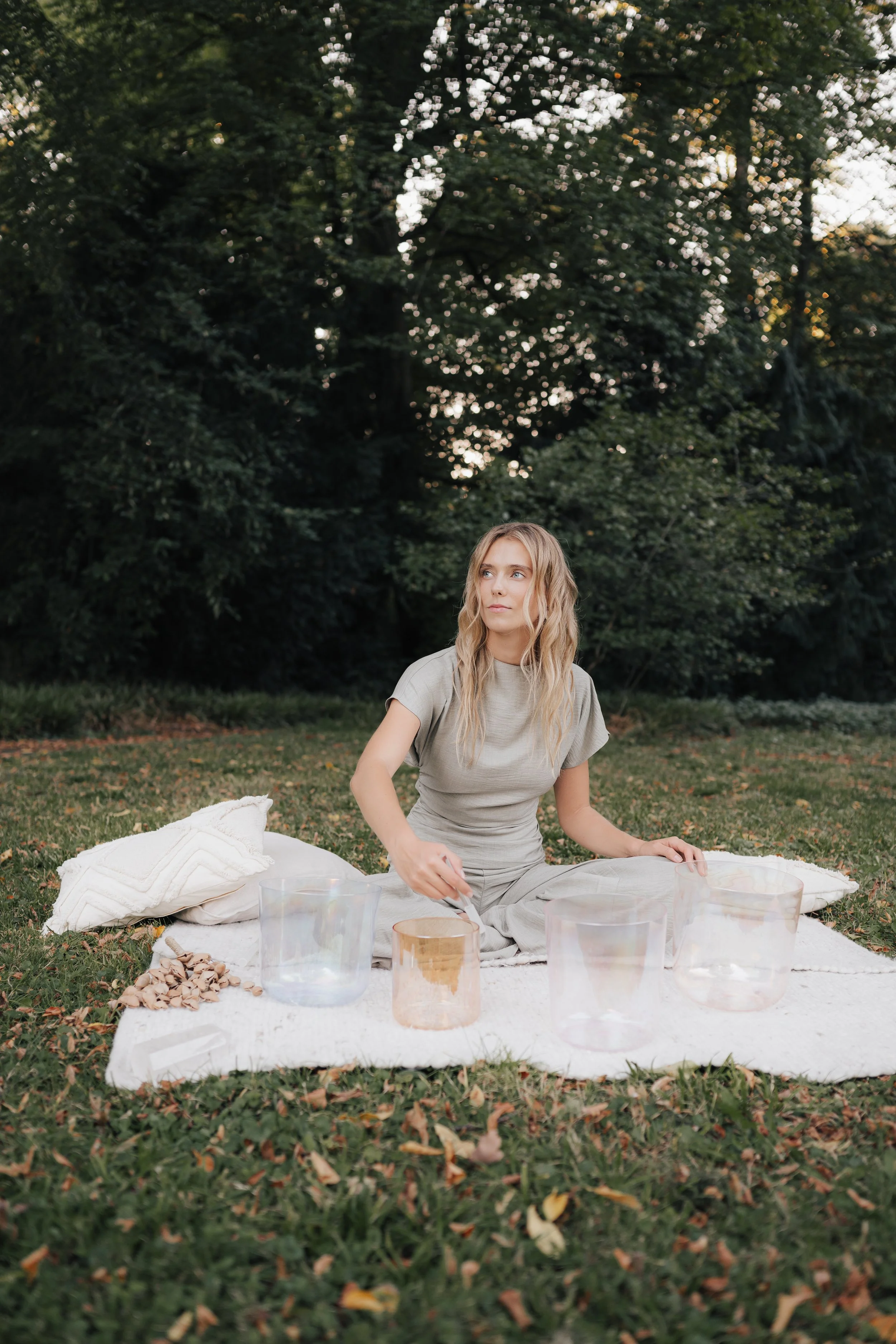Sound Healer Crystal Singing Bowls Forest