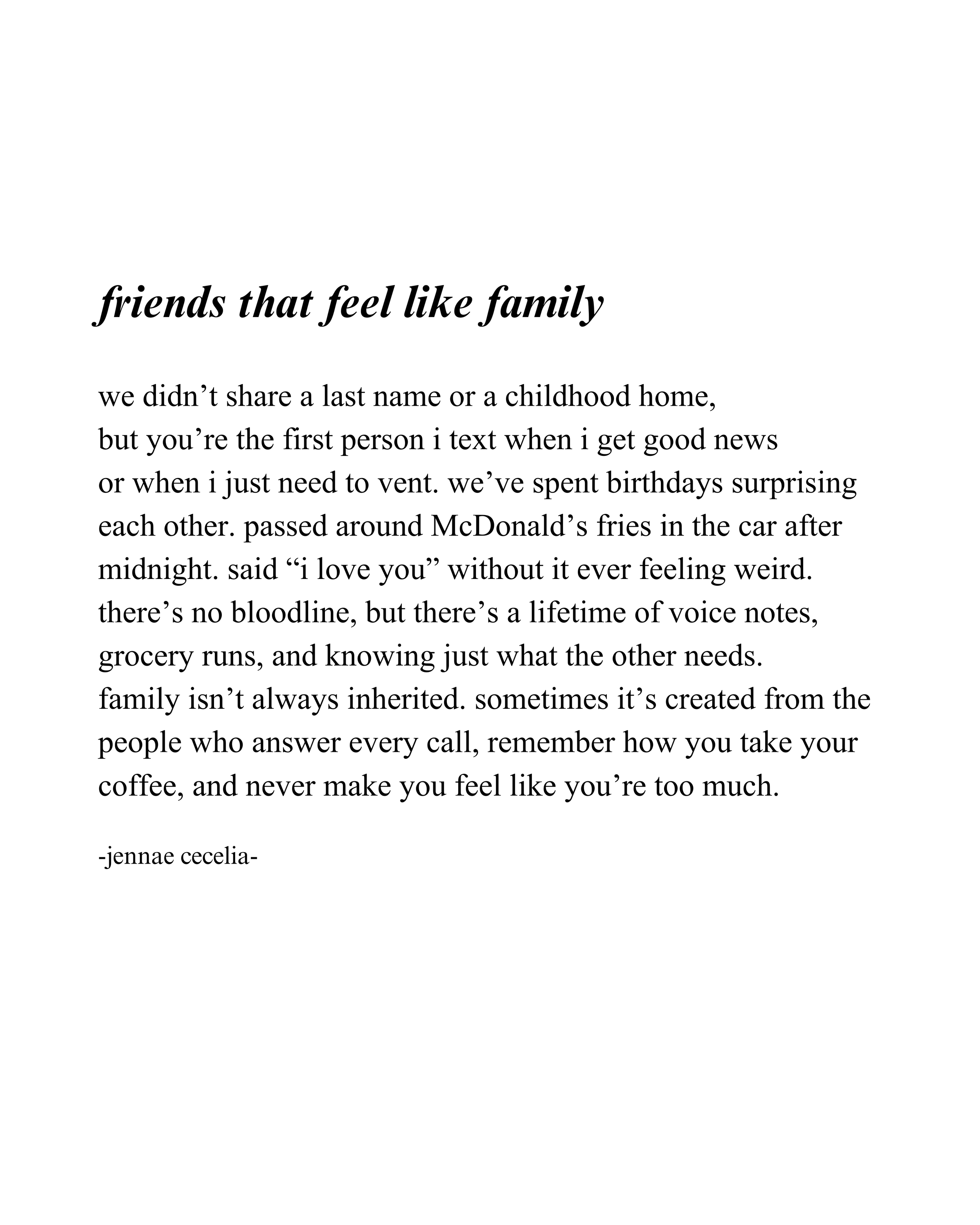 Signed Mini Print- Friends That Are Family