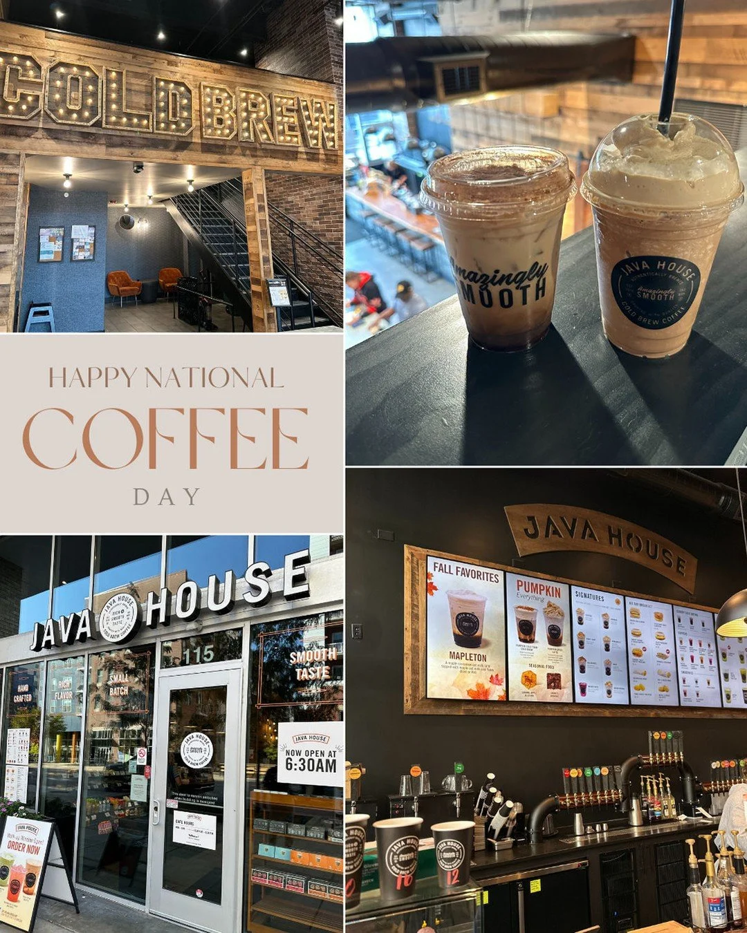 ☕ Happy National Coffee Day! Nothing hits quite like a fresh cup from @javahouse to kickstart the day. Whether you&rsquo;re team iced or team hot, today&rsquo;s the perfect excuse for that extra sip.

What&rsquo;s your go-to coffee order from Java Ho