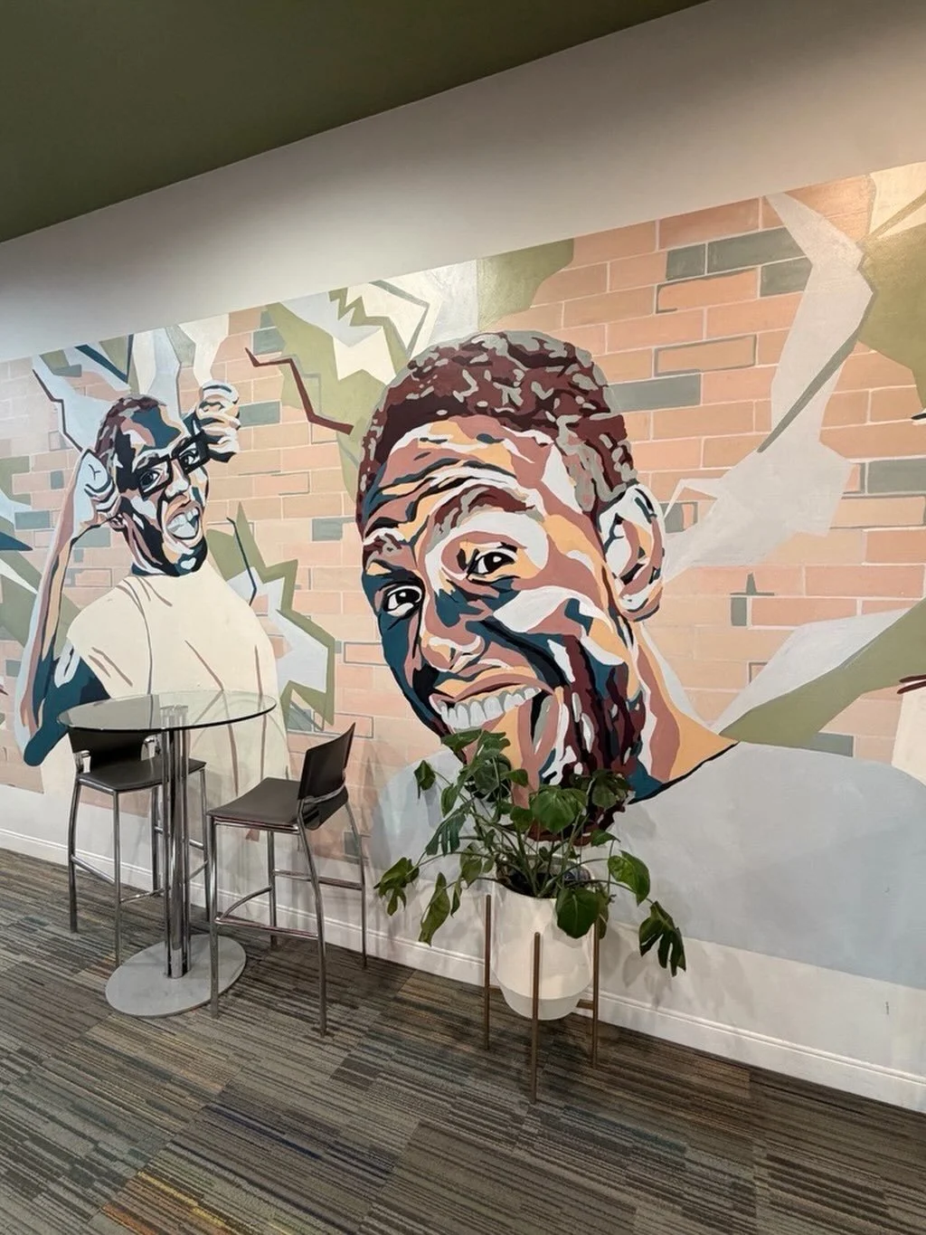😛 My face knowing it&rsquo;s the day before Friday. 

Check out some of our super cool artwork!
📍 Being Happy For Life by Maureen Knoble (2015)

#PulliamSquare #IndyArt #IndyApartments #HappyAlmostFriday