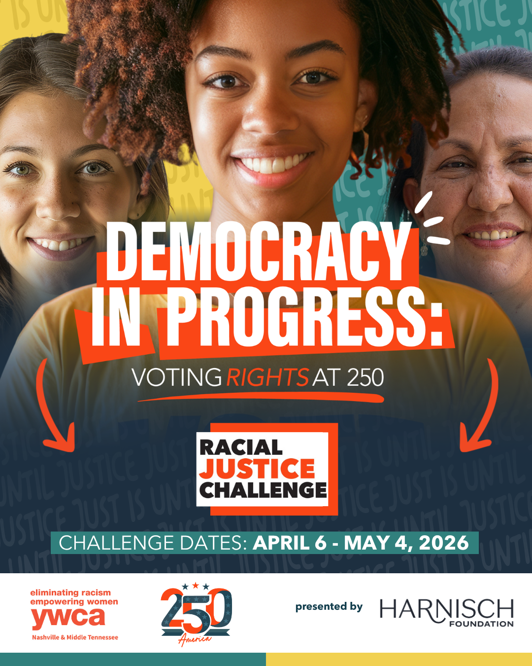 YWCA Nashville &amp; Middle Tennessee Launches 2026 Racial Justice Challenge: “Democracy in Progress: Voting Rights at 250”