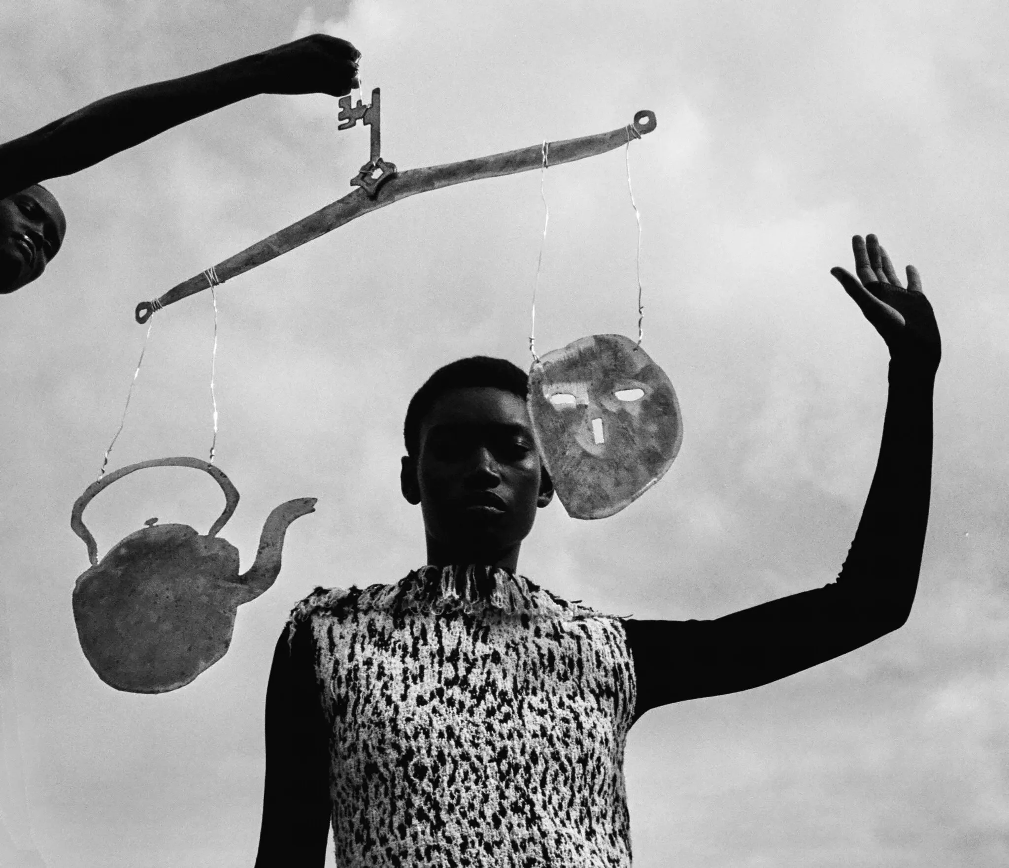 Model poses for fashion editorial for T: The  New York Times Style Magazine, shot on location in Scotland. Image capture by Jack Davison in his inimitable signature style.

Model wears Chanel top; and Akris top (worn underneath).

Styled by Raphael H