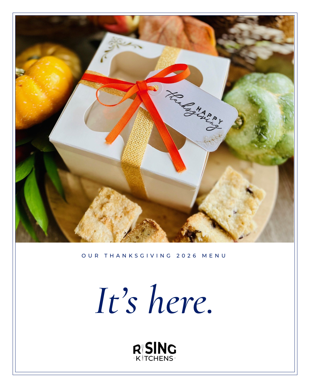 Thanksgiving catering box among seasonal produce