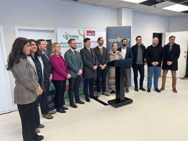 group standing for announcement to create non-market homes