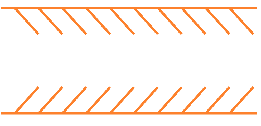 A black border with orange diagonal lines framing the image.