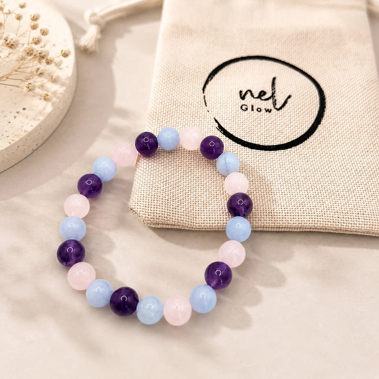 Amethyst Armband Balance fur frauen und damen von nelglow