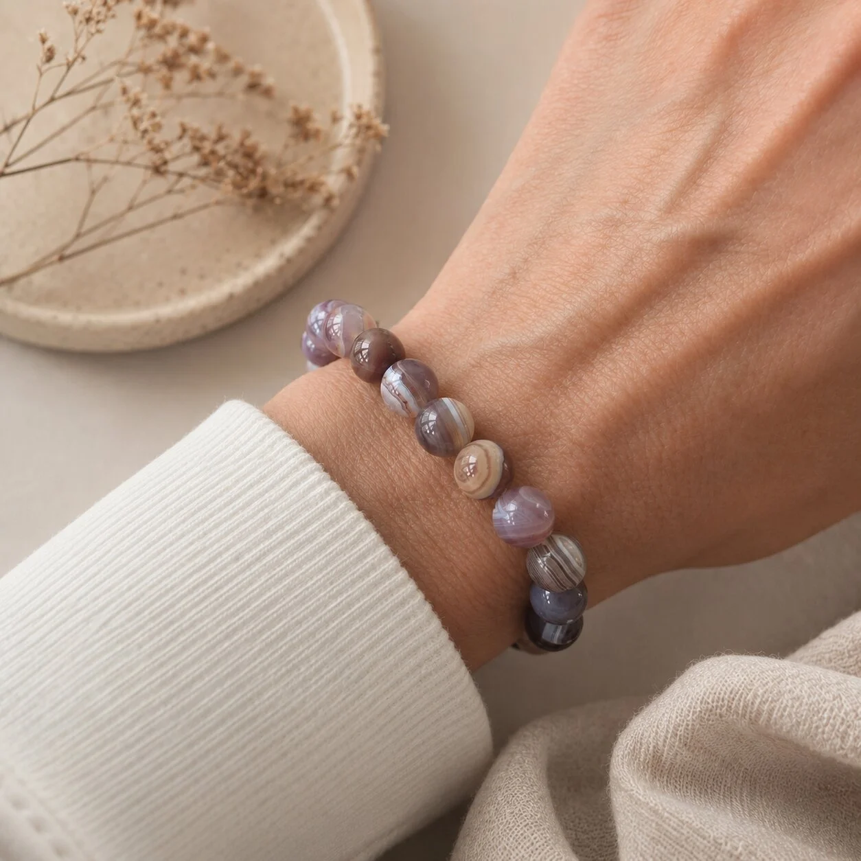Botswana Achat Armband frauen von nelglow