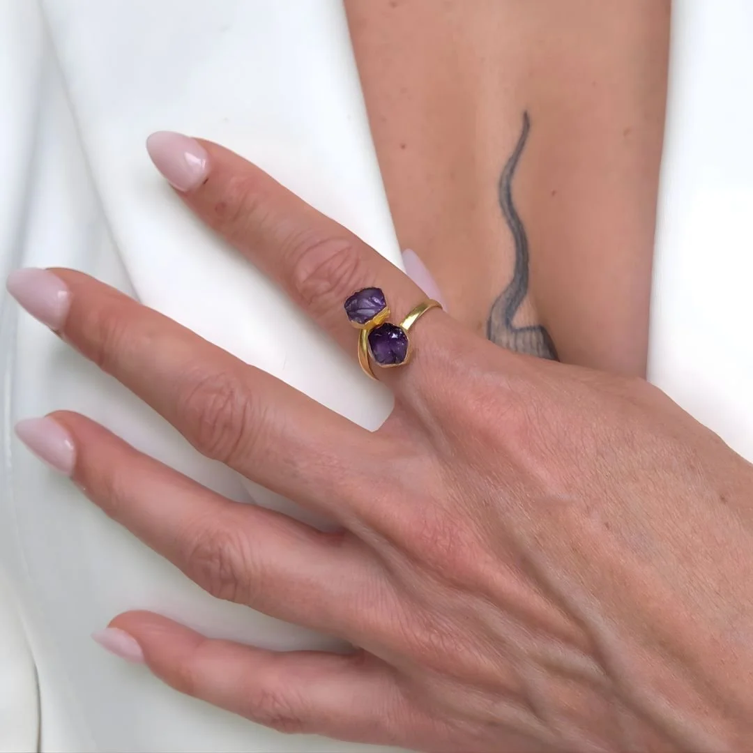 Geburtsstein Ring Februar amethyst von nelglow