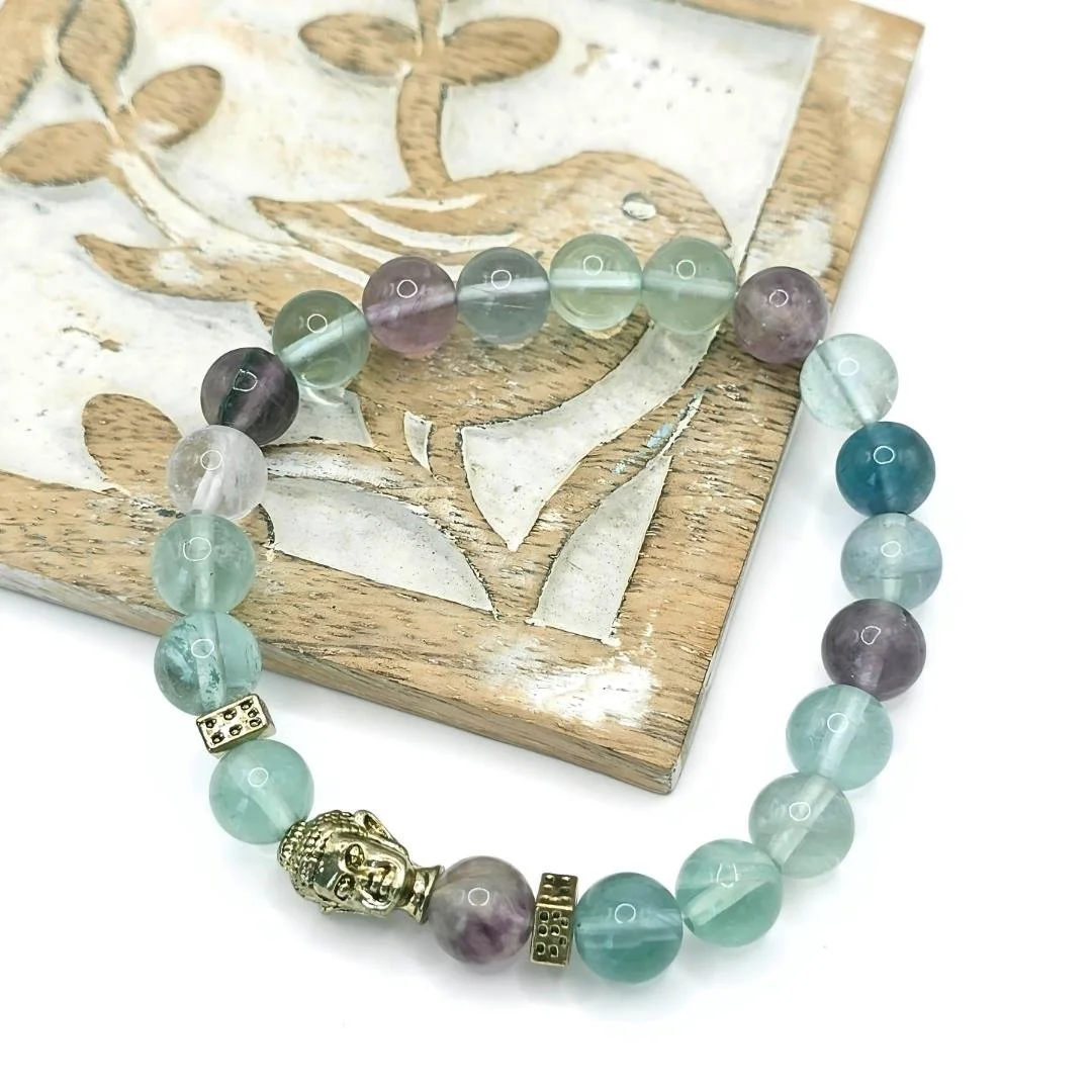 nelGlow Geschenkbox mit Fluorit Armband Mindlight – ready to gift, elegant verpackt