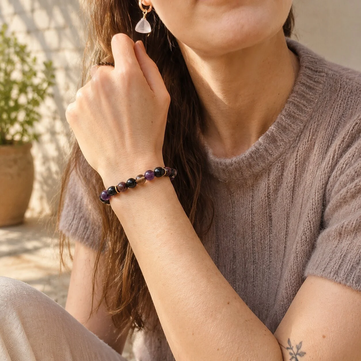 Amethyst Armband 'Eclipse' fur damen und frauen