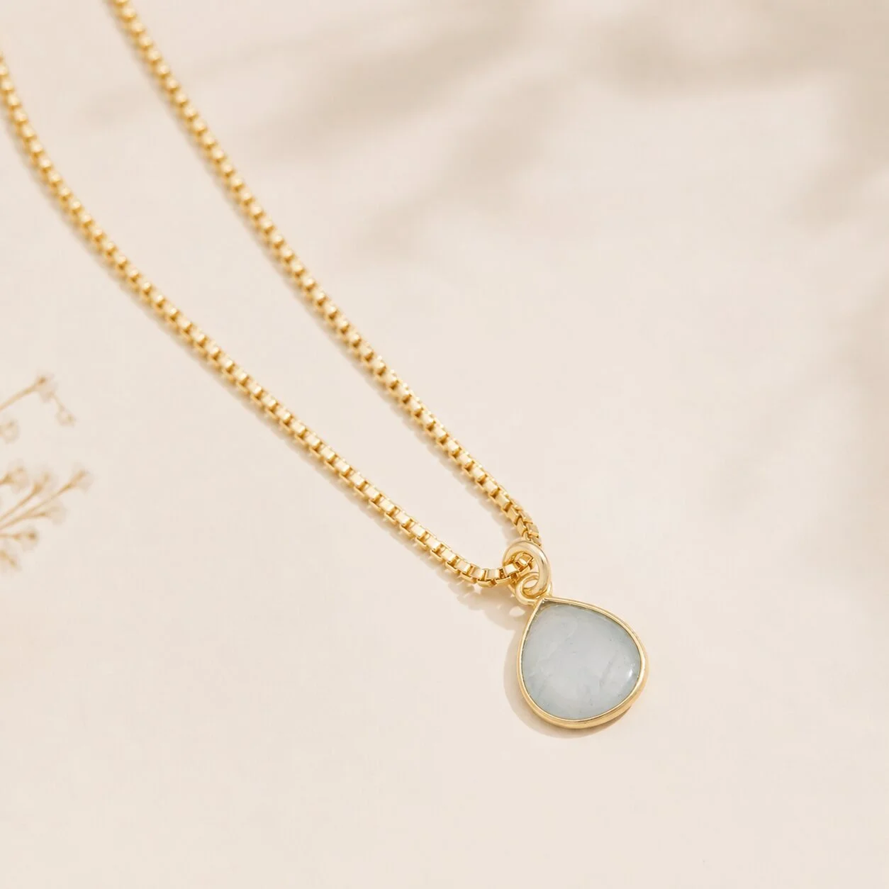 Aquamarin Geburtsstein Kette von nelglow
