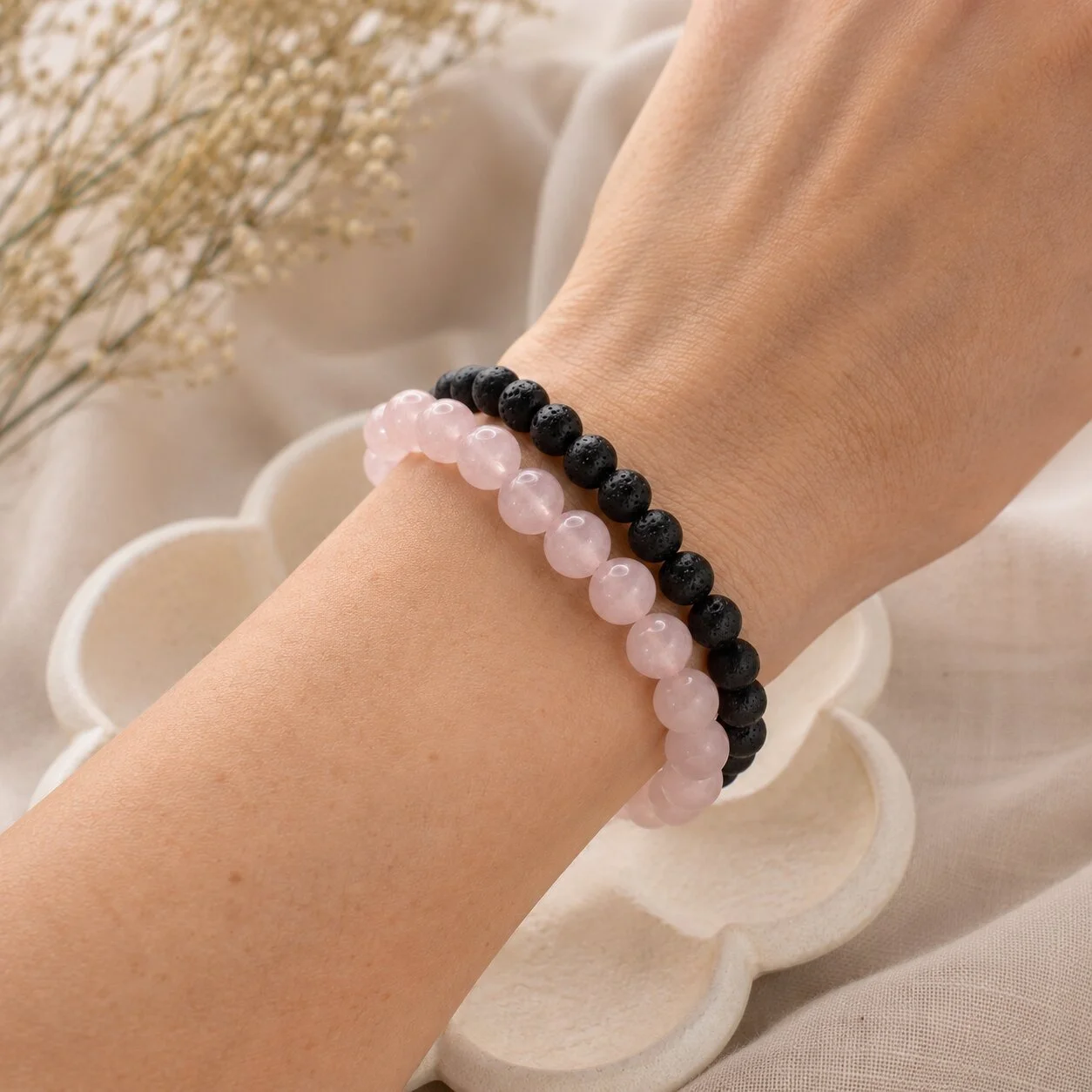 Rosenquarz Armband Herzchakra