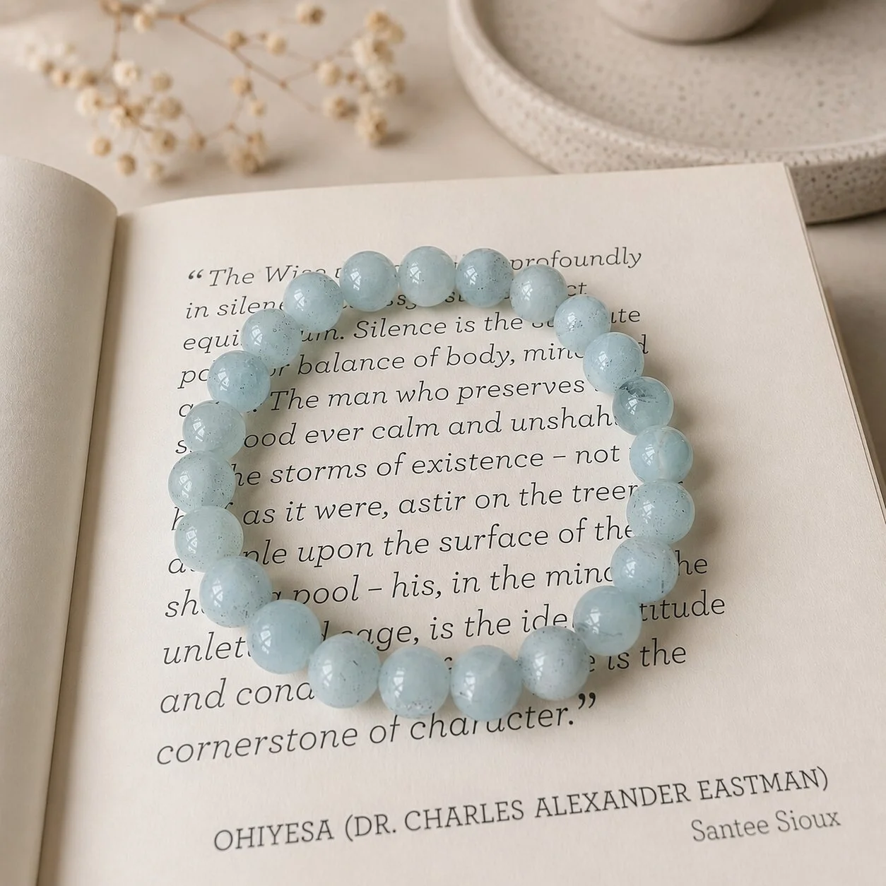 Aquamarin Armband 'Thalassa' fur damen und frauen bei nelglow