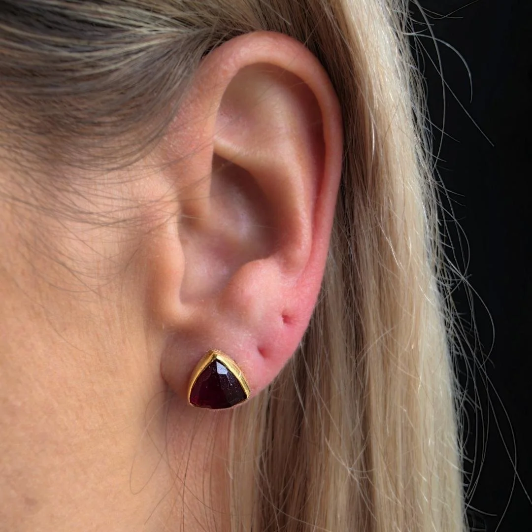 Januar Geburtsstein Ohrringe - Granat von nelglow