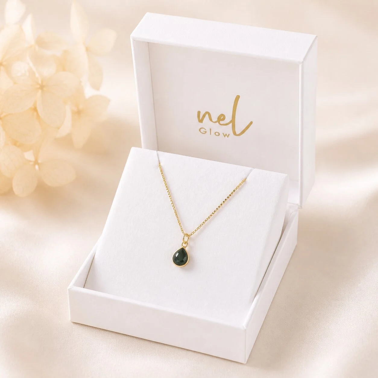 Feine Turmalin Kette elegant mit minimalistischem Stil