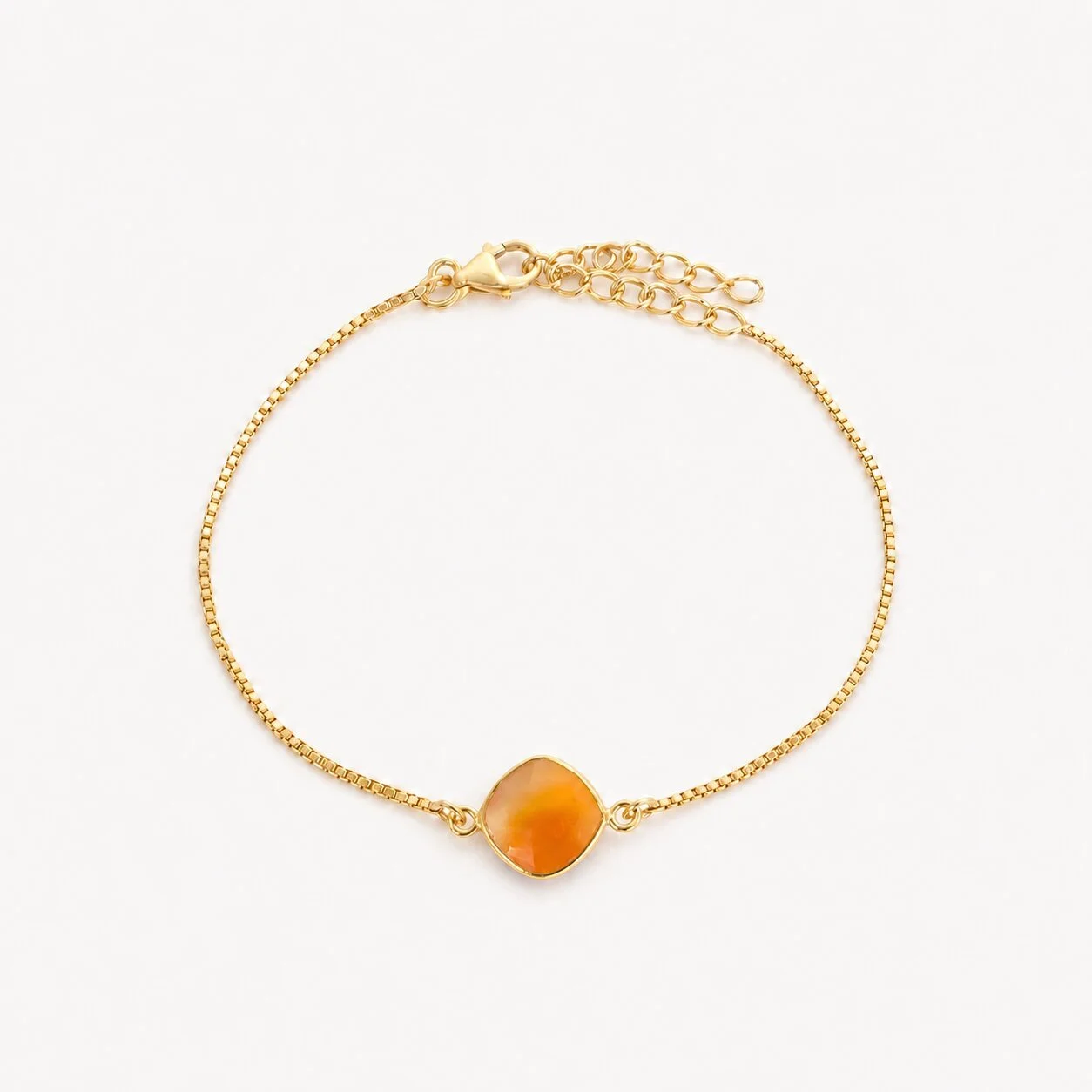 Althea Geburtsstein Armband August – Orangefarbener Sardonyx