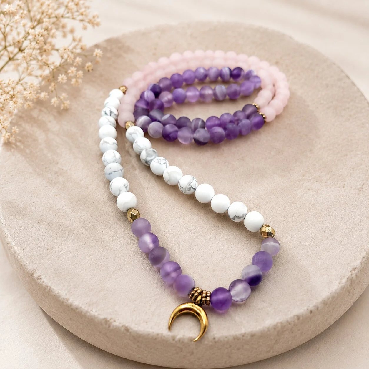 Amethyst Mala - Stillness, ideal für Meditation und emotionale Heilung