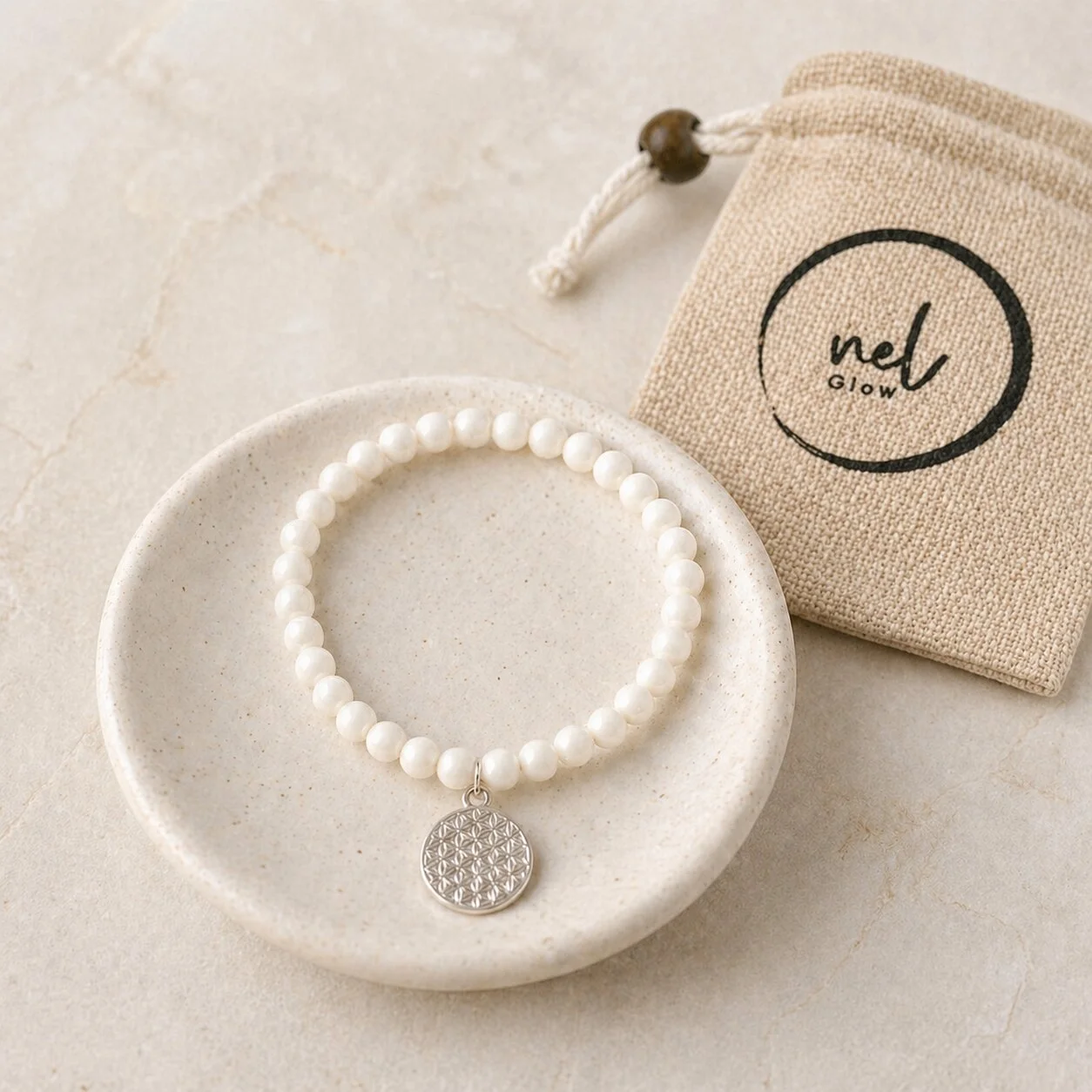 Detailfoto: Mondstein Armband 19 cm – edler Anhänger