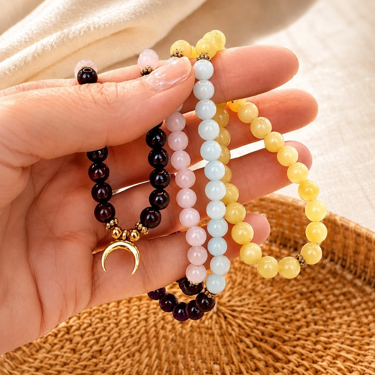 Amethyst Mala 'Peace' von nelglow