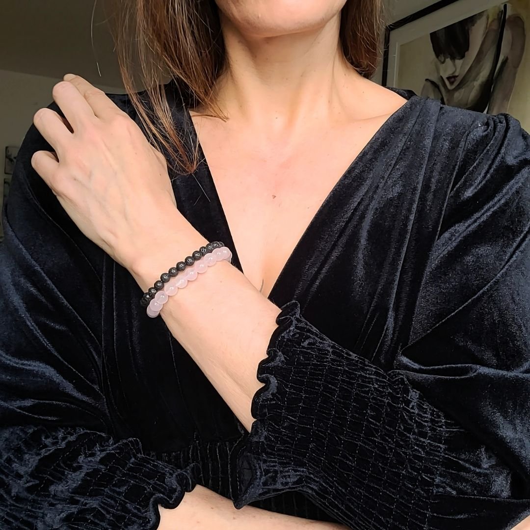 Rosenquarz Armband - Essence Set von nelglow