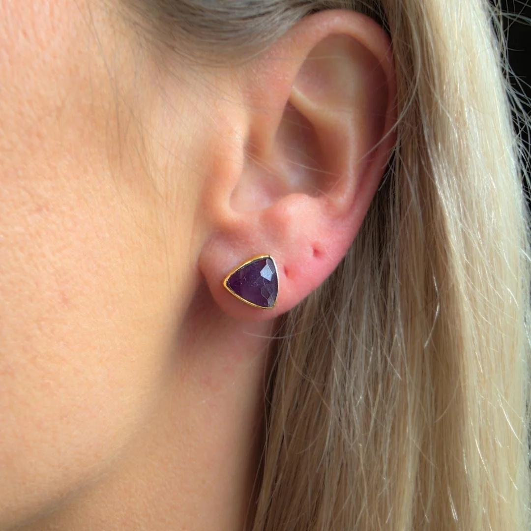 Geburtsstein Ohrringe - Amethyst von nelglow