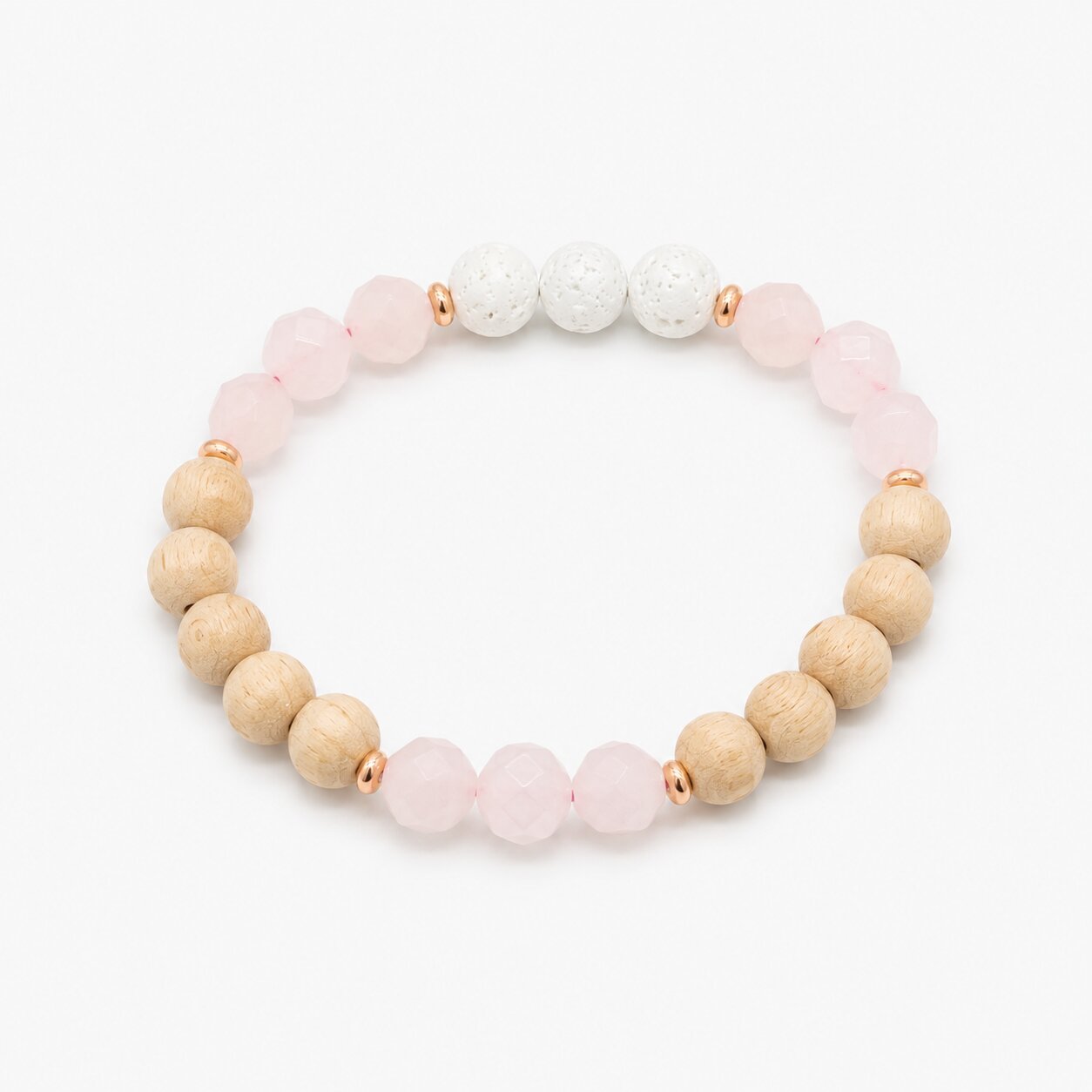 Rosenquarz Armband 'Glow of Serenity'