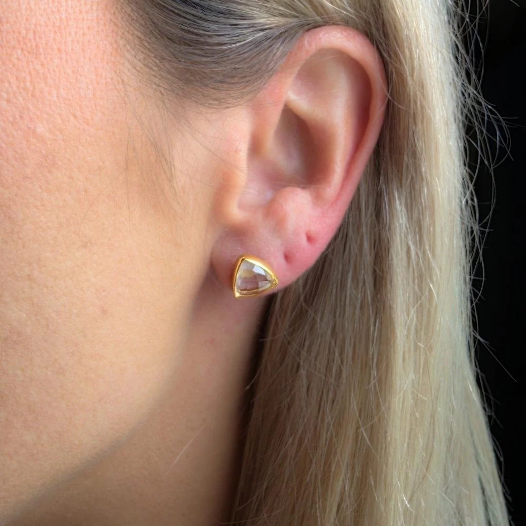 Bergkristall Geburtsstein Ohrringe – Dezente Klarheit