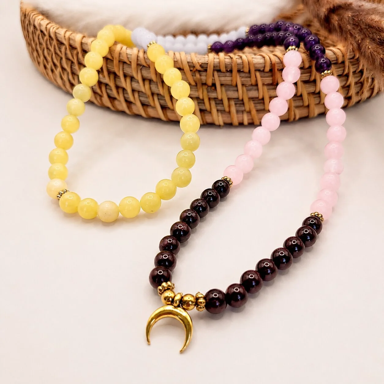 Amethyst Mala Kette - Peace für spirituelle Klarheit und emotionale Balance