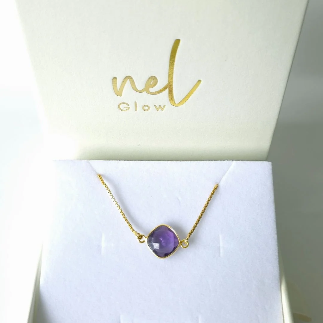 Geburtsstein Armband Februar von nelglow