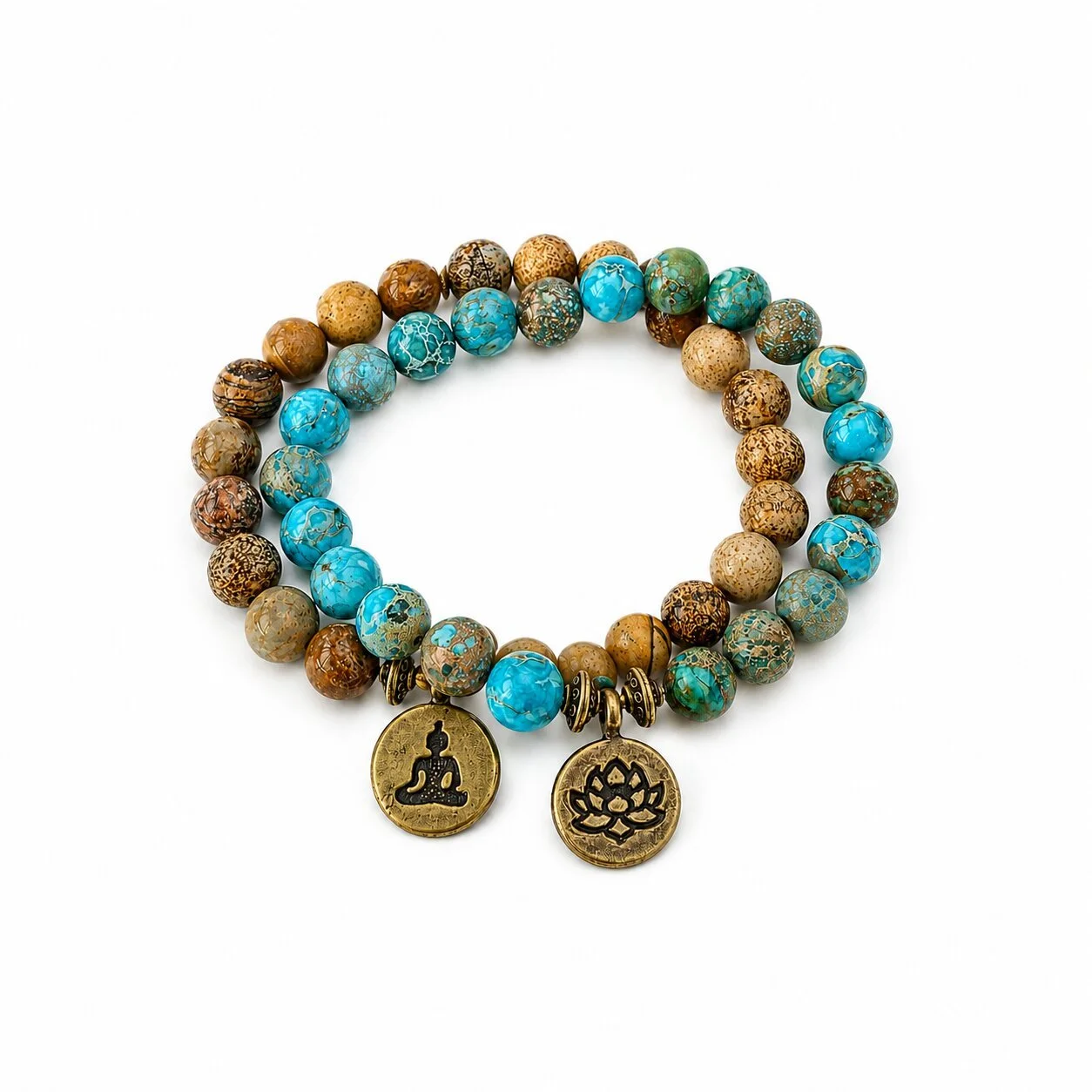 Jaspis Armband Set 'Terra'
