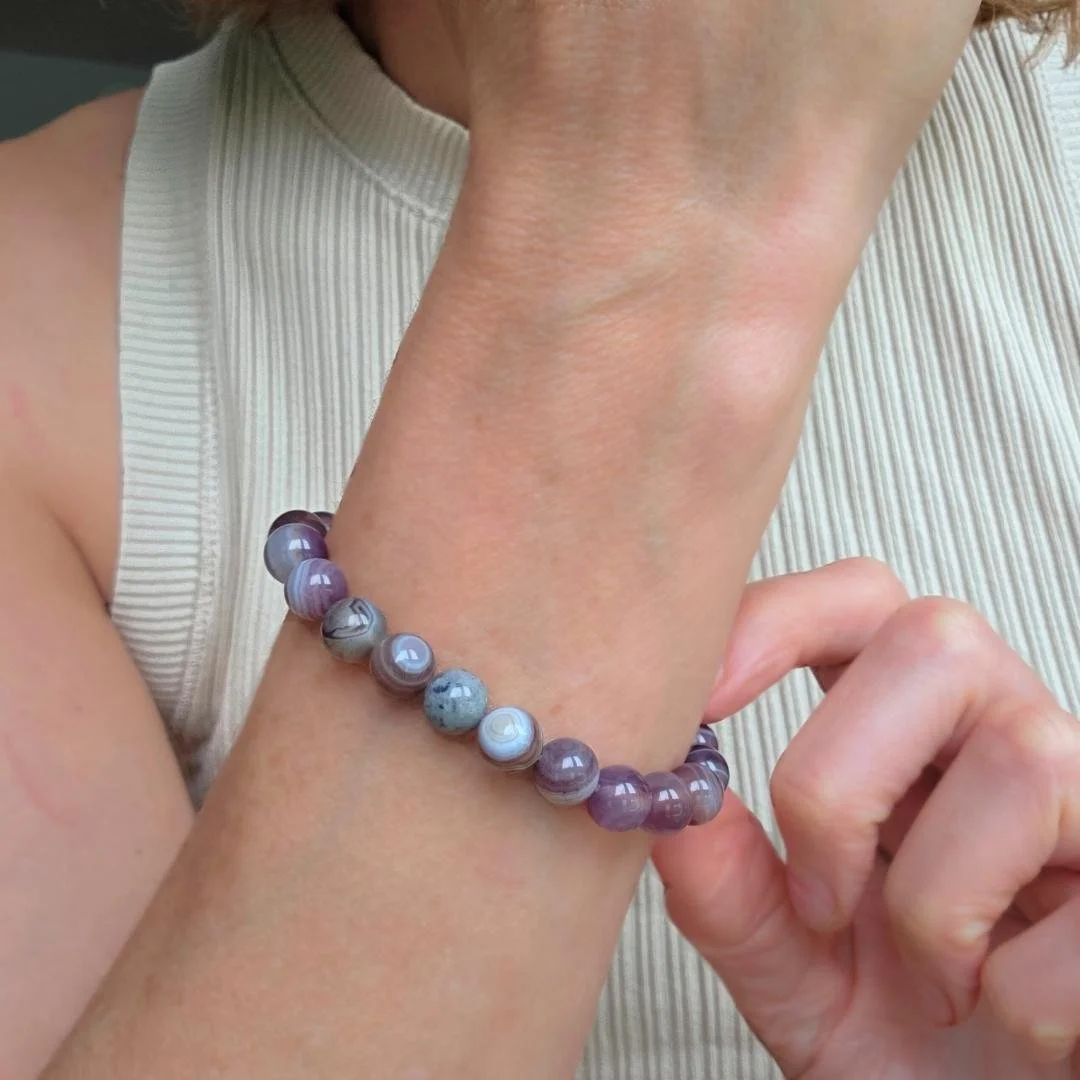 Heilstein-Armband aus Botswana Achat – Sonnenuntergangsstein