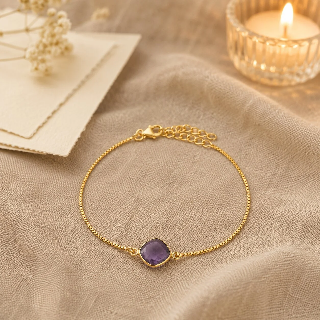 Althea Geburtsstein Armband Februar – Amethyst fur damen une frauen bei nelglow