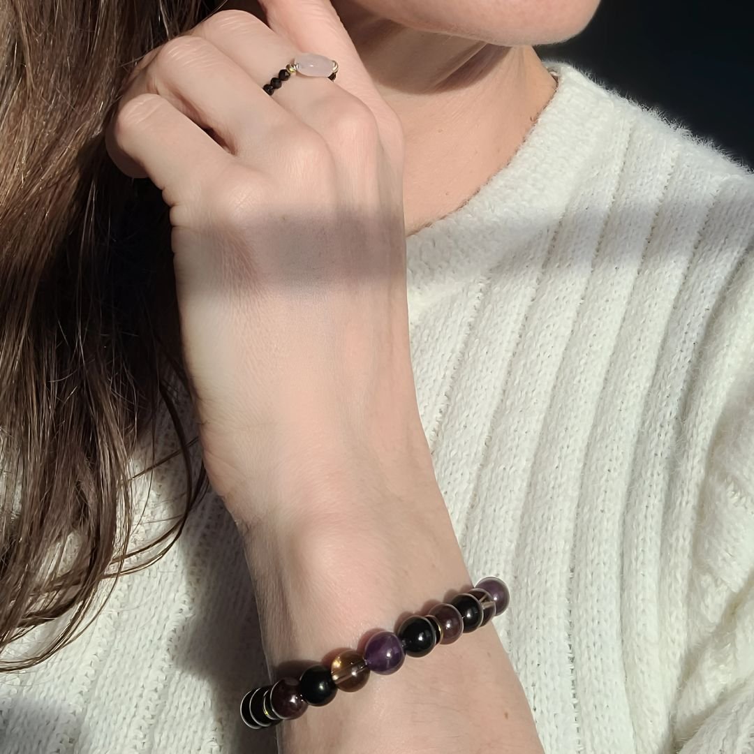 Amethyst 'Eclipse' Armband von nelGlow