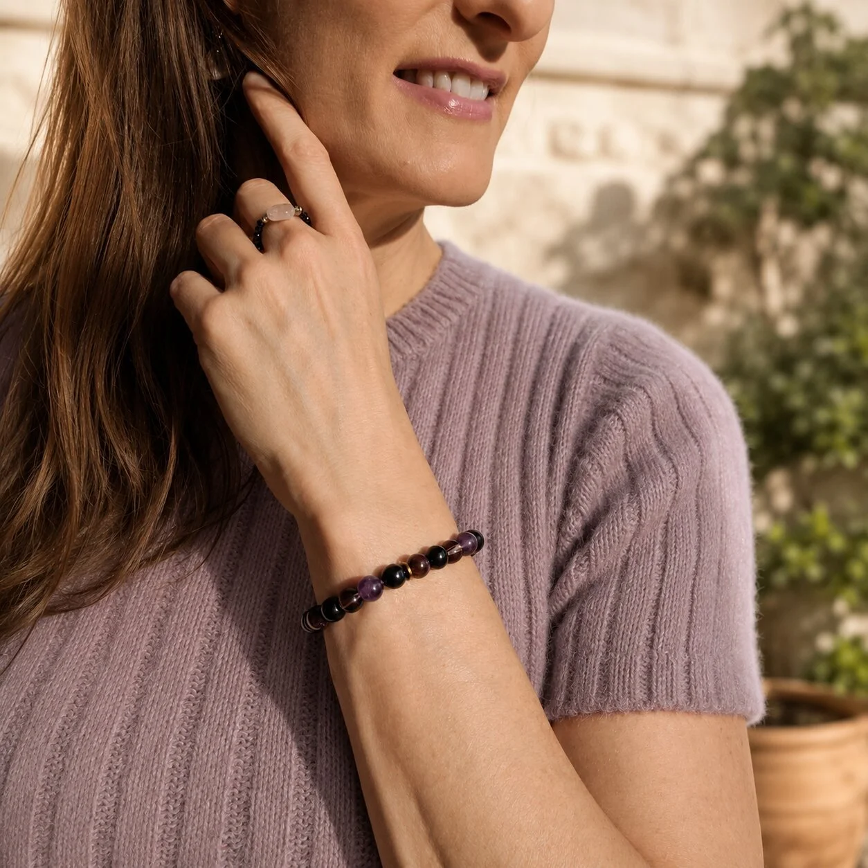 Amethyst 'Eclipse' Armband von nelGlow