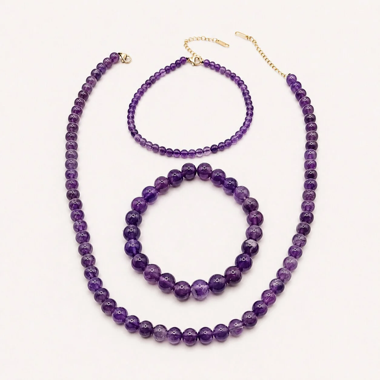 Amethyst Mala Kette Set 'Allure'