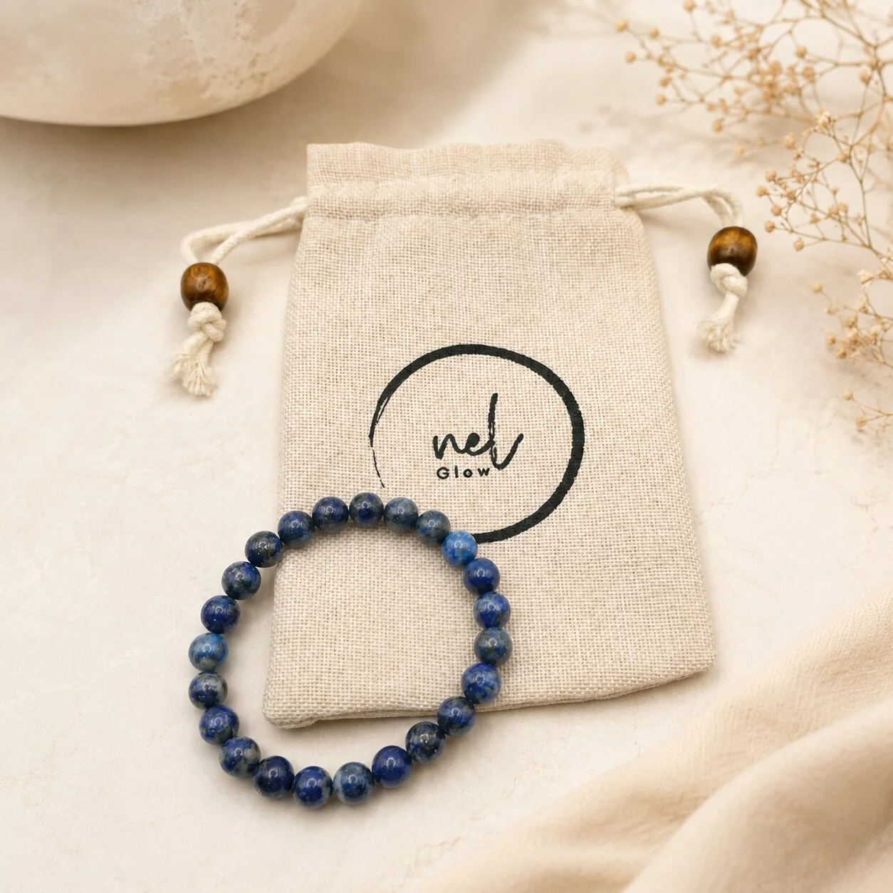 Wristshot: Lapis Lazuli Energiearmband Wisdom, elastisch 19 cm