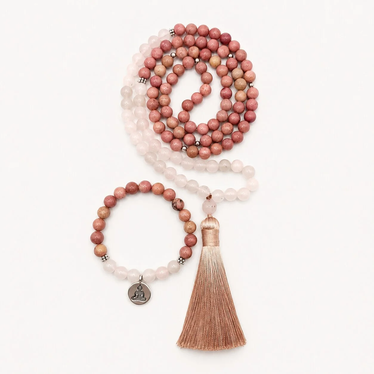 Rosenquarz Mala 'Madhura'