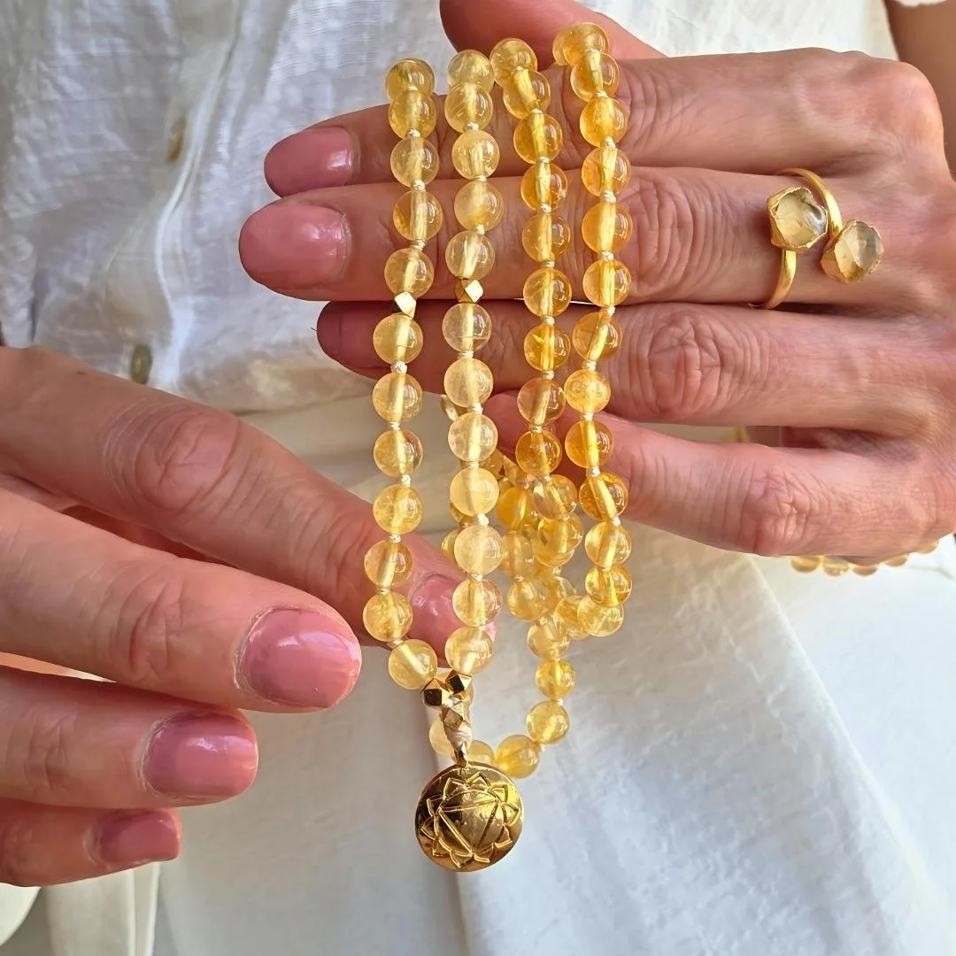 Citrin Schmuckkette für Meditation und positive Energie