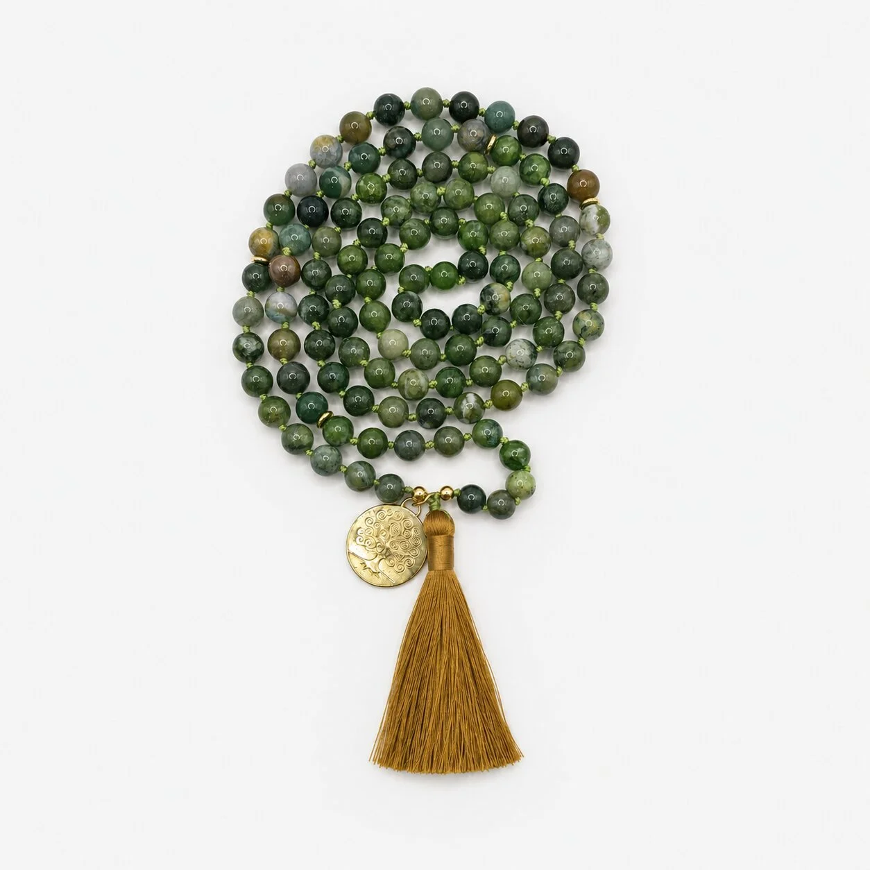 Grüner Jade Mala 'Heaven'