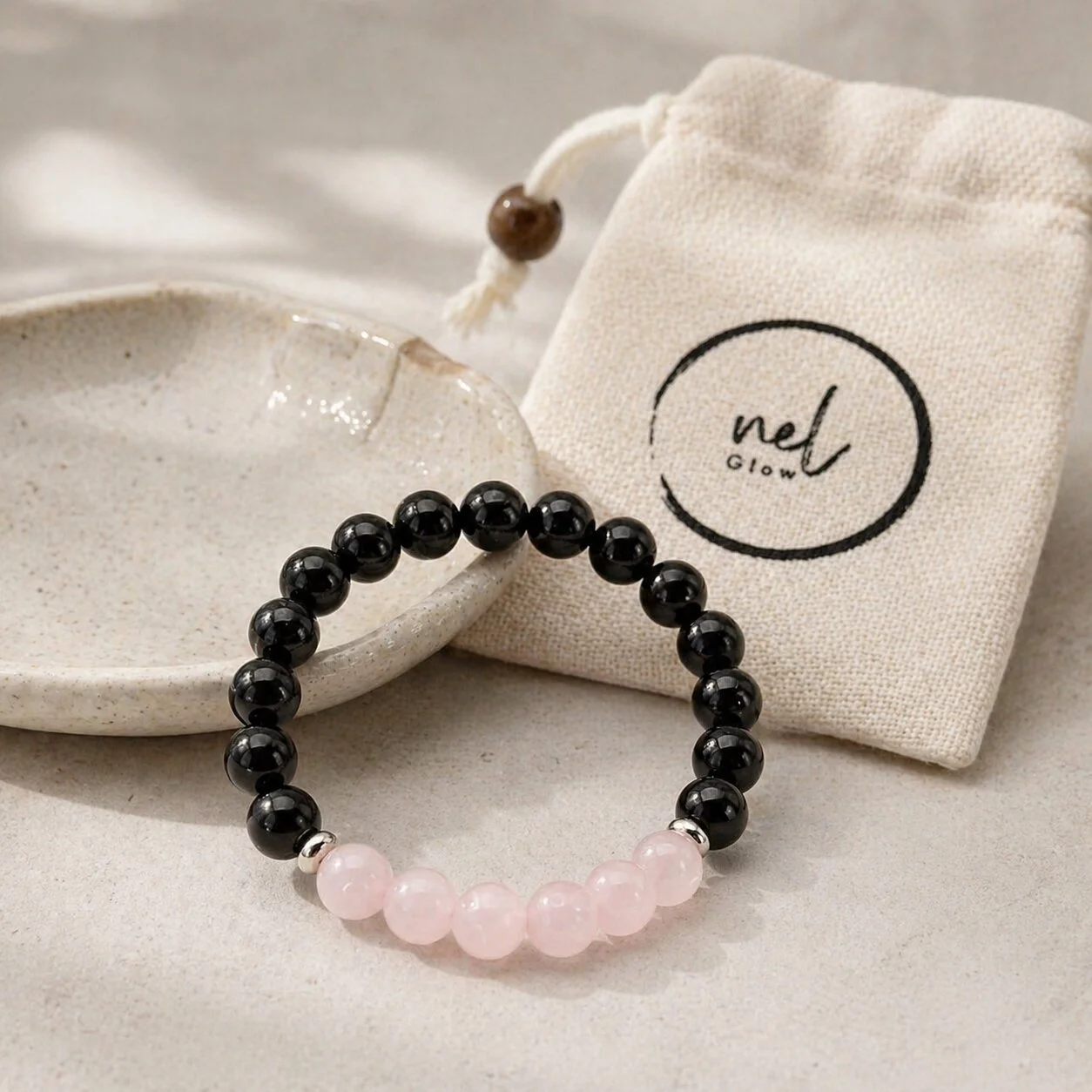 Rosenquarz Armband Kraft