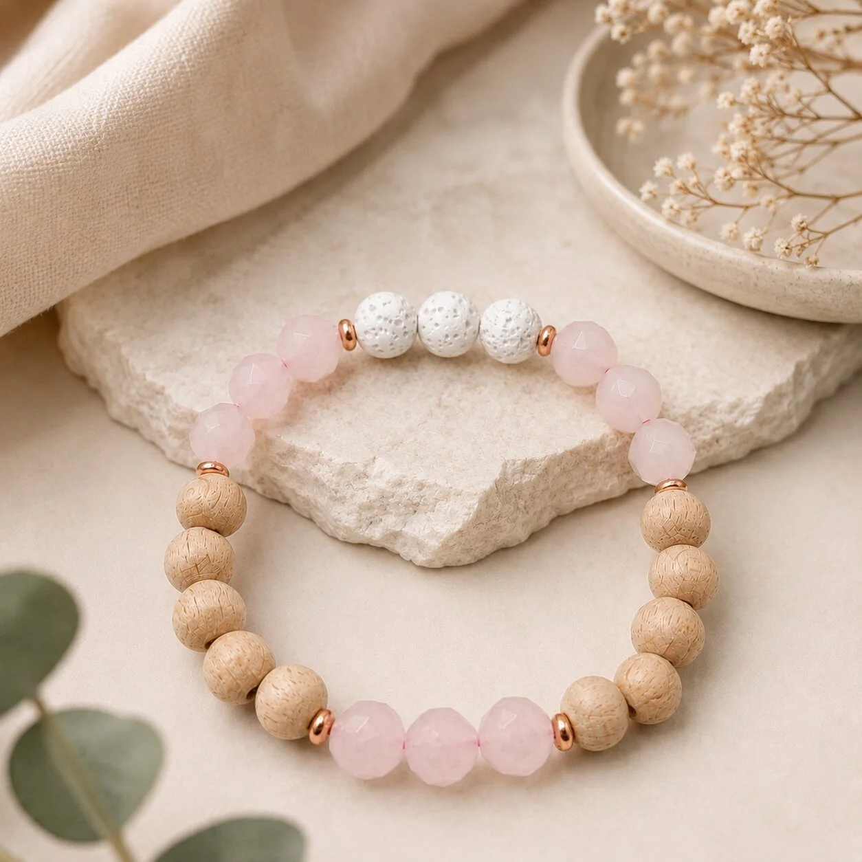 Rosenquarz Armbander nelglow
