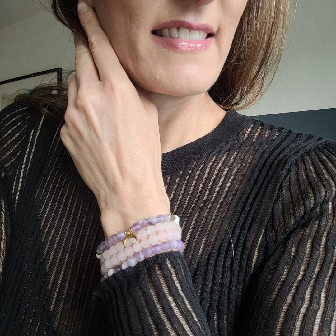 Beautiful handmade amethyst mala for women and men by nelglow