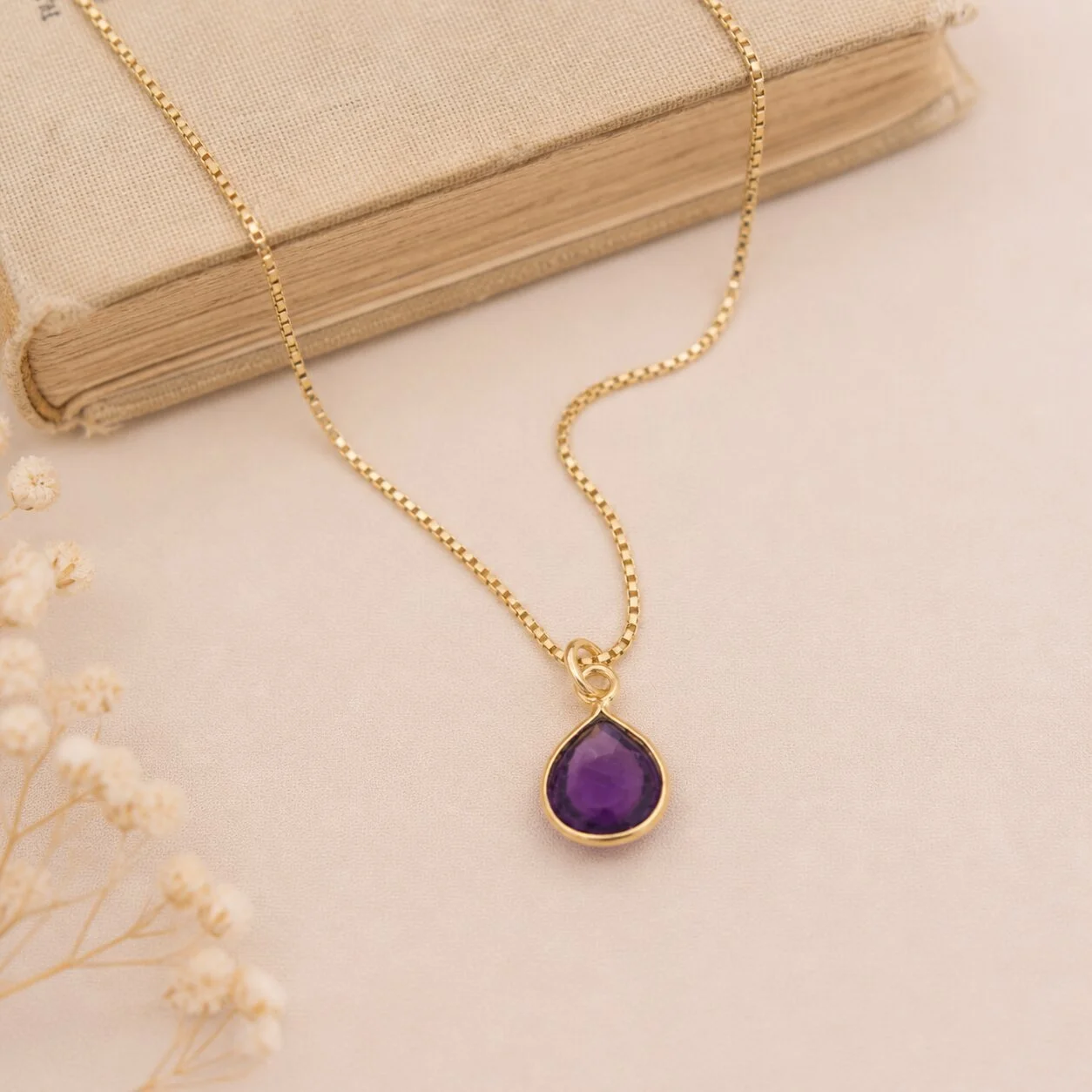 Cassia - Geburtsstein Kette Februar amethyst bei nelglow