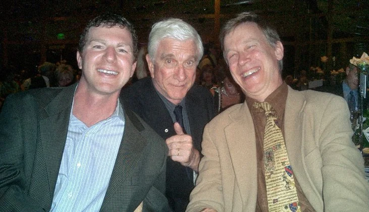 Peter Greenwald, Leslie Nielson and Colorado Governor John Hickenlooper