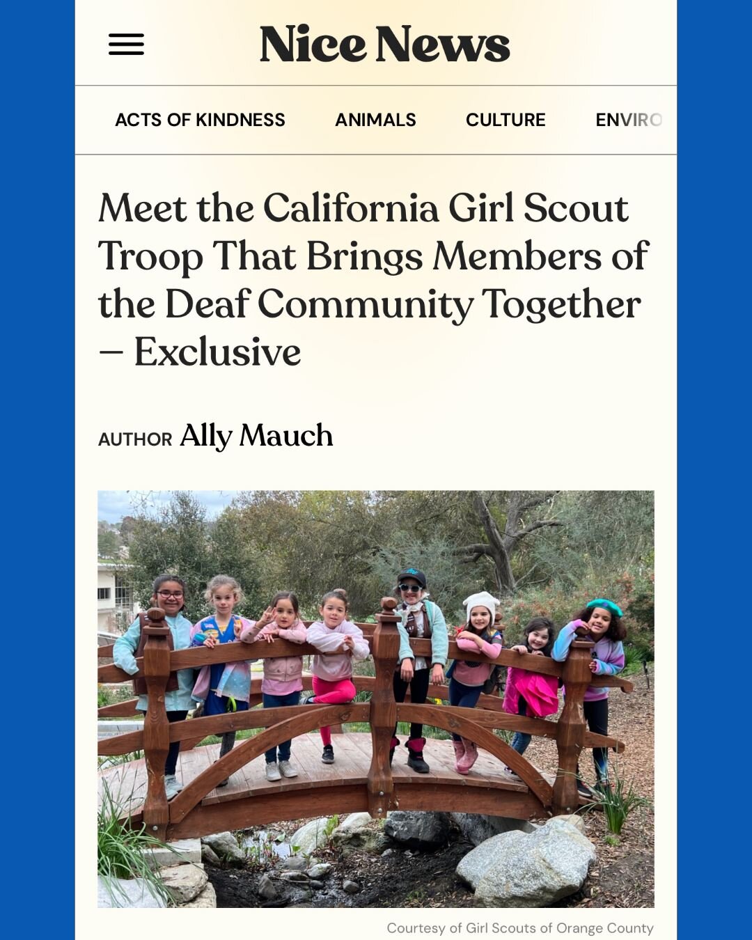 ⭐ Our local Girl Scouts troop was featured on Nice News! ⭐
(Thank you @nicenewshq )

You can access article from my bio or DM me &ldquo;Article&rdquo; and I will send it to you.

I&rsquo;m highlighting some excerpts from this article that stood out t