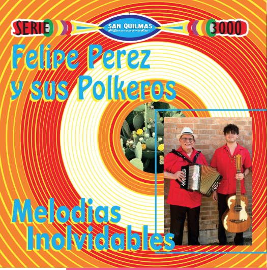Incredible new release from Conjunto Hall of fame accordionist Felipe Perez, backed by Hunter Chavez and Tolojuanito Fabke. On San Quilmas Records