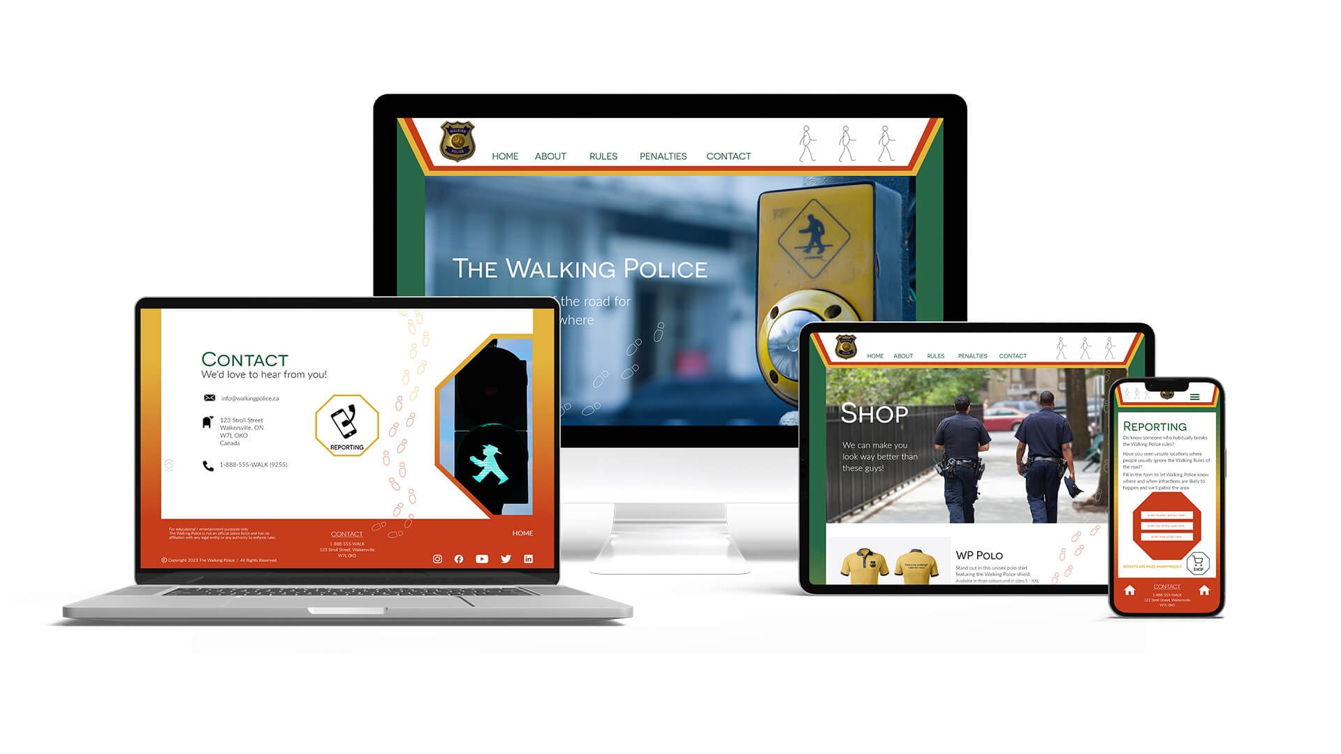 Walking Police site on multiple devices