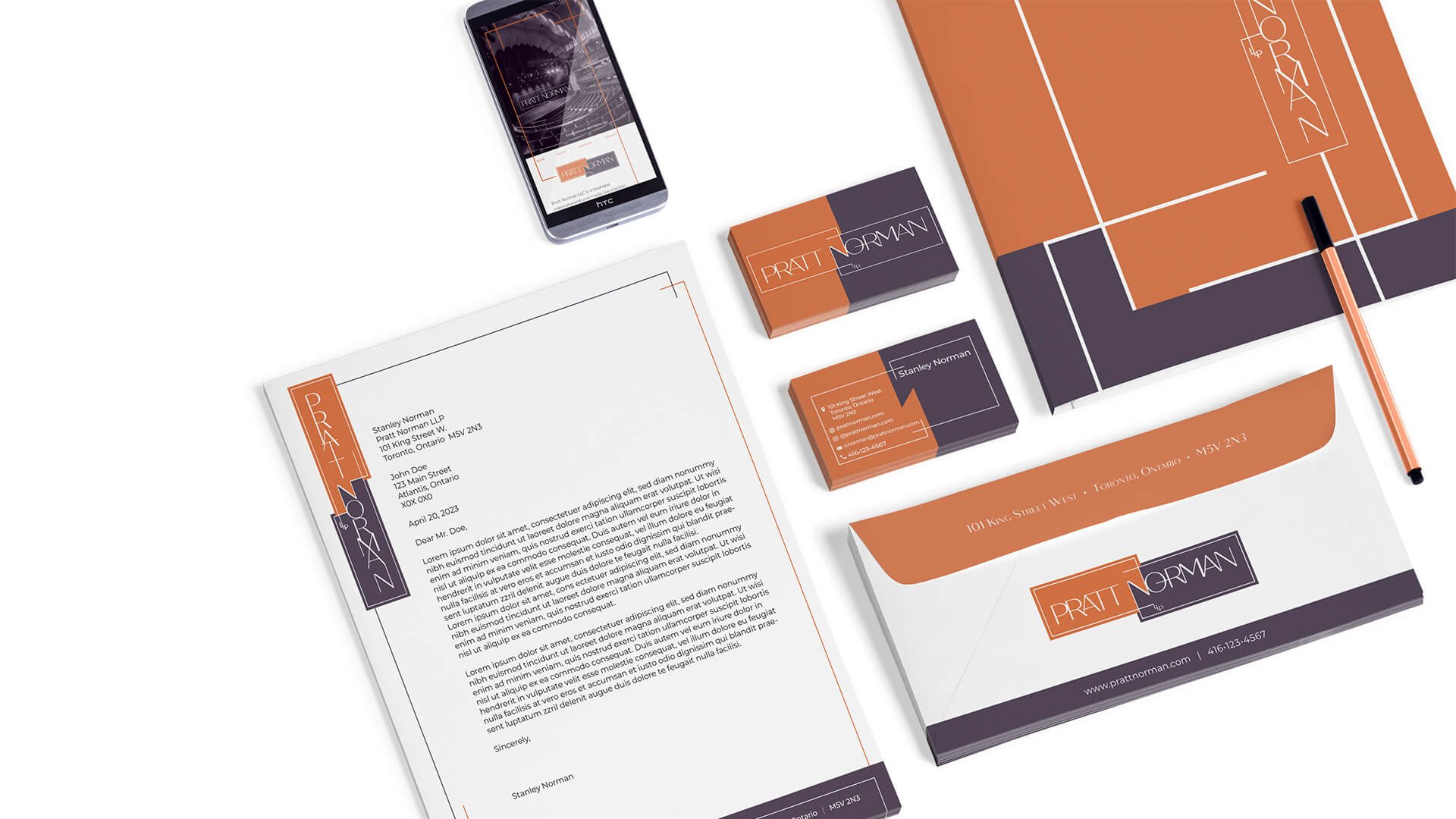 Pratt Norman stationery desgins