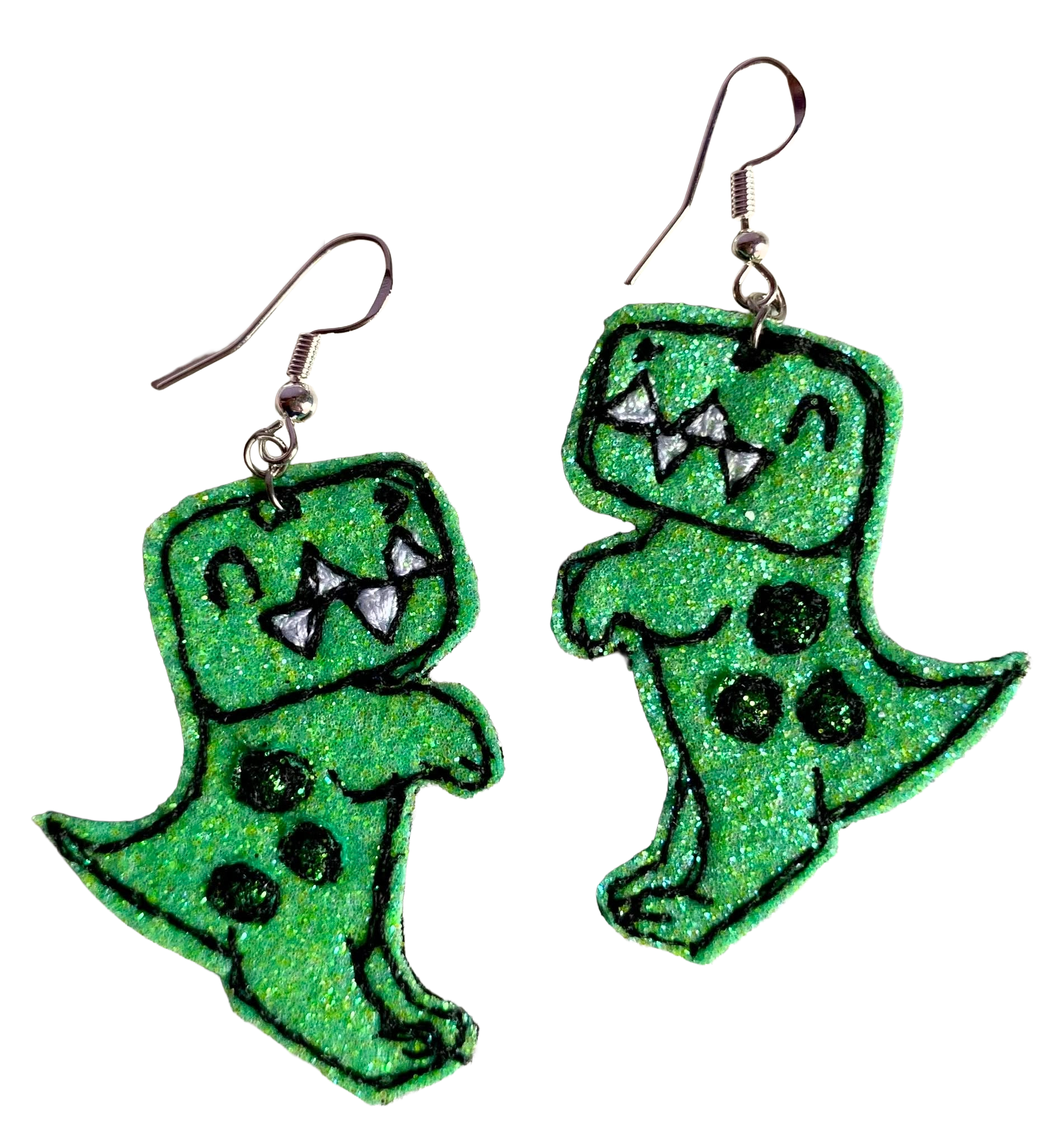 Trex dinosaur earrings